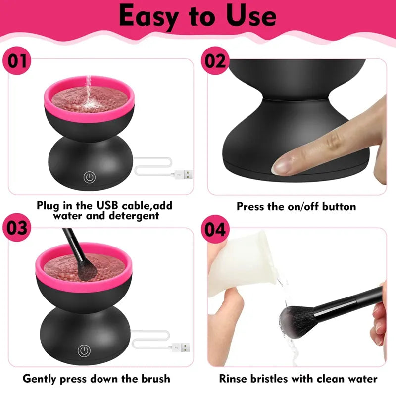 Portable USB Makeup Brush Cleaner